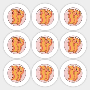 Fried Bacon Pattern Sticker